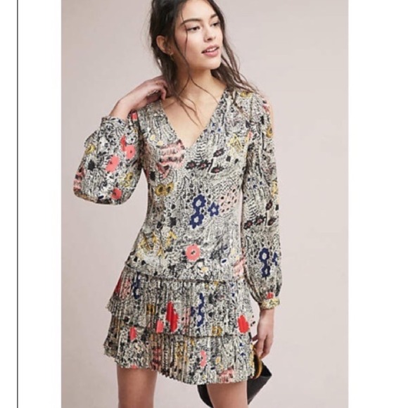 Anthropologie Dresses & Skirts - Anthropologie Plenty by Tracy Reese Botanical Pleated Floral Shift Dress XSP